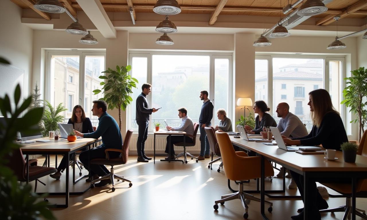 Il team di Lince Studio al lavoro nel loro ufficio di Firenze
